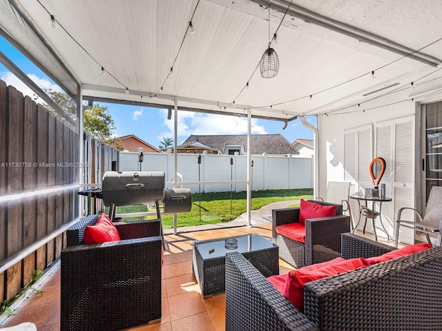 view of sunroom