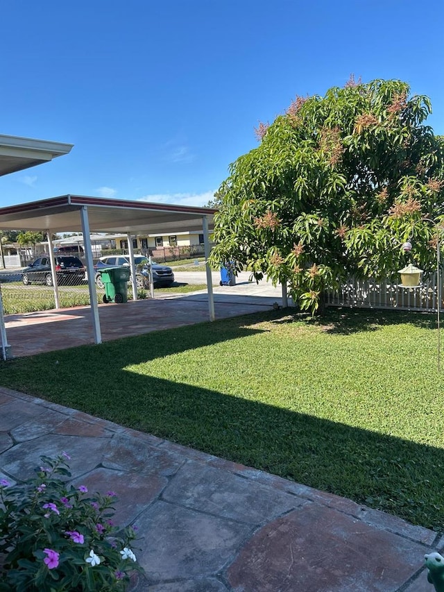 view of yard with a playground