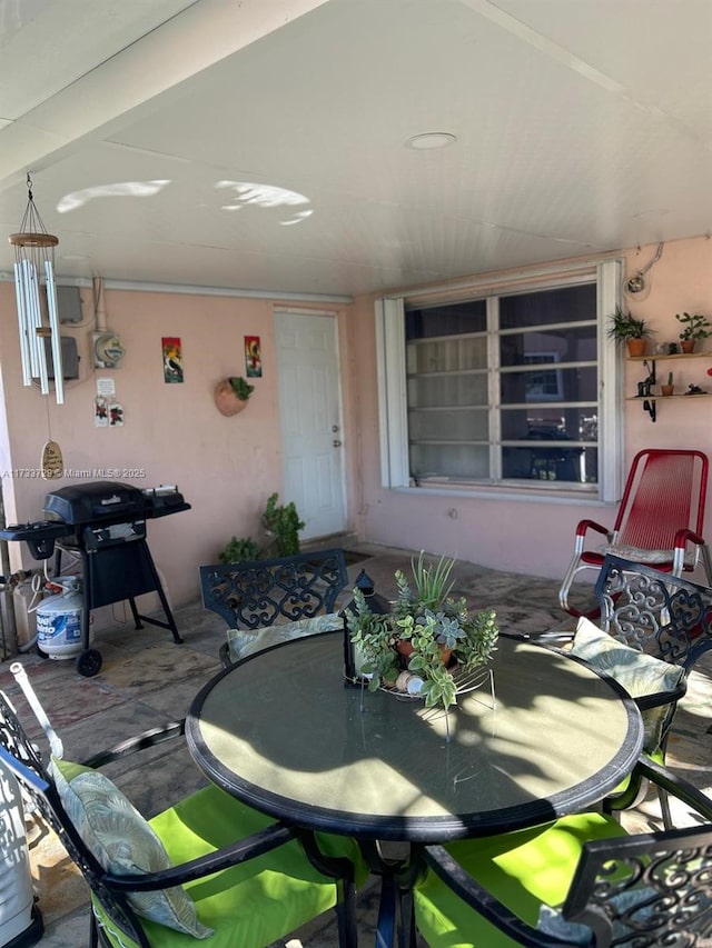 view of patio featuring grilling area