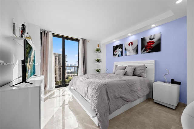 19667 Turnberry Way Unit 20B, Aventura, FL 33180 - bedroom featuring recessed lighting and access to exterior
