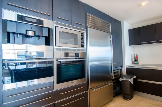 kitchen with built in appliances