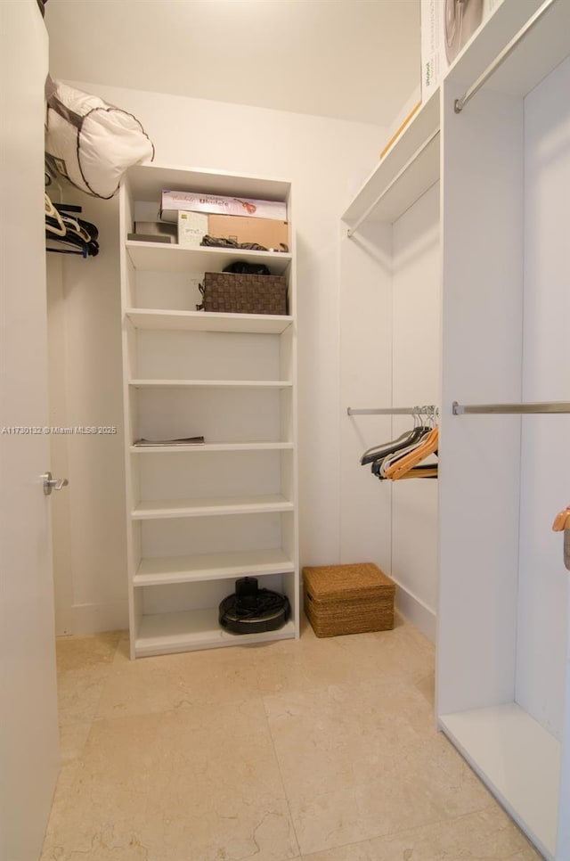 view of walk in closet