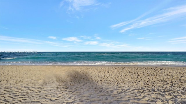 water view with a view of the beach