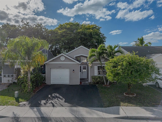 view of front of house featuring a garage