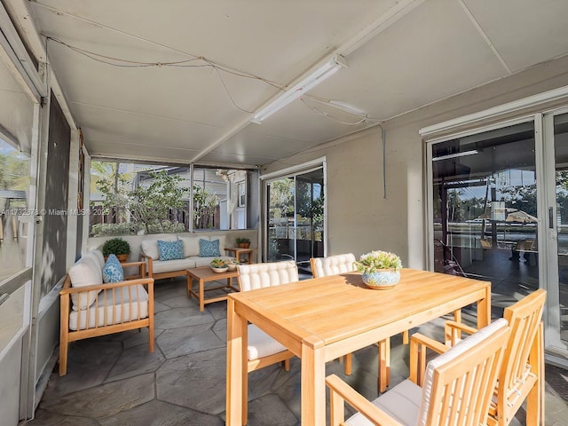 view of sunroom