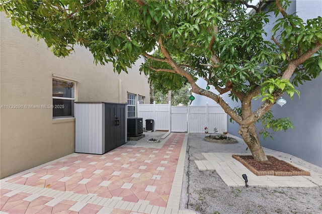 view of patio / terrace with central air condition unit