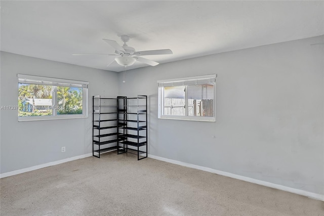 empty room with ceiling fan