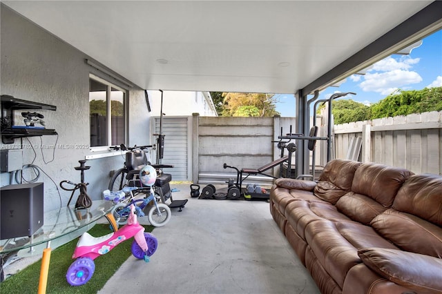 view of patio with an outdoor hangout area