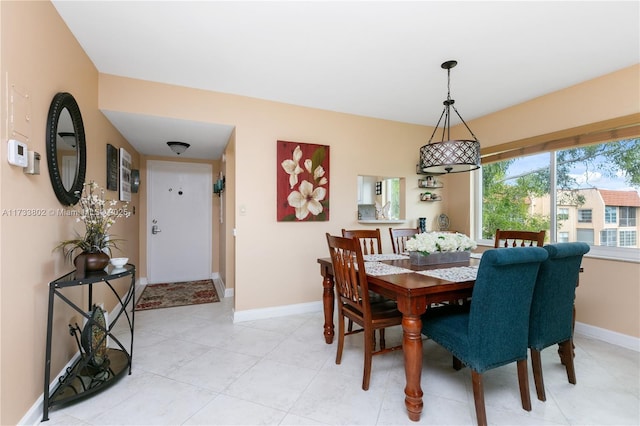 view of dining area