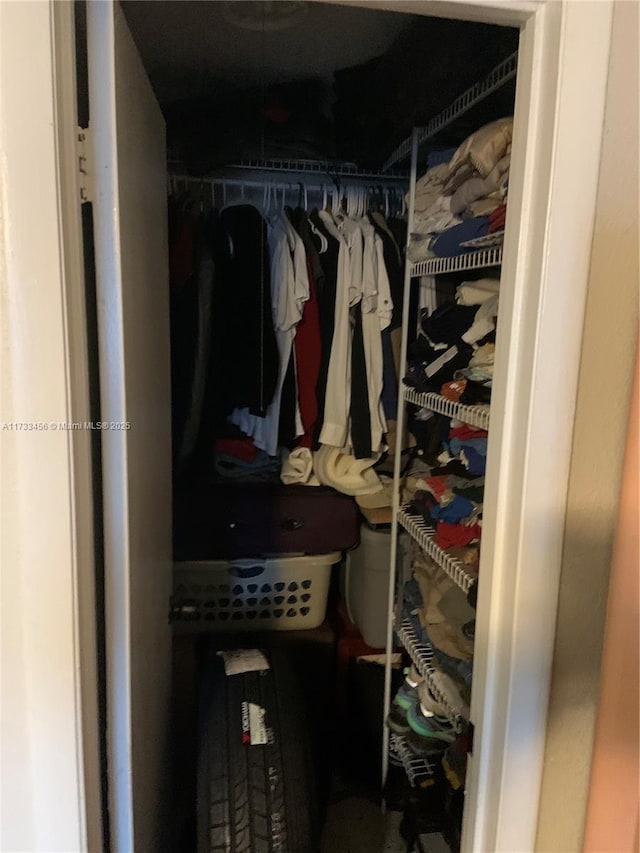 view of walk in closet