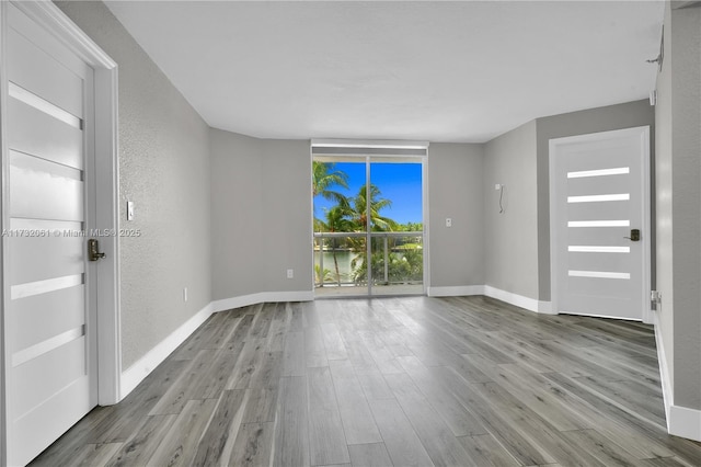 interior space featuring light wood-type flooring