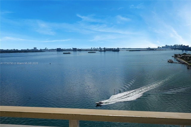 view of water feature