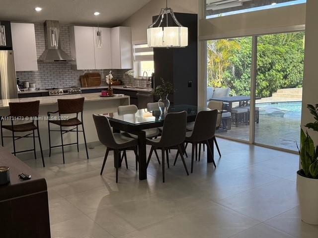 dining room featuring a wealth of natural light