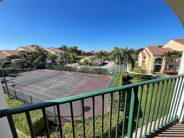 view of tennis court