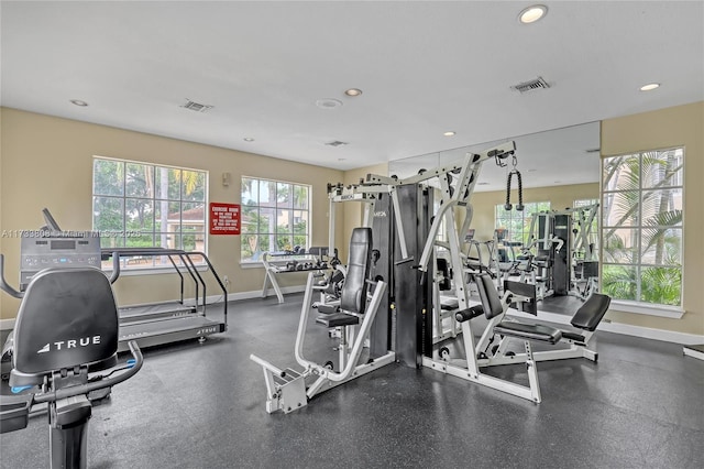 view of exercise room