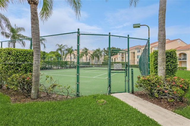 view of tennis court