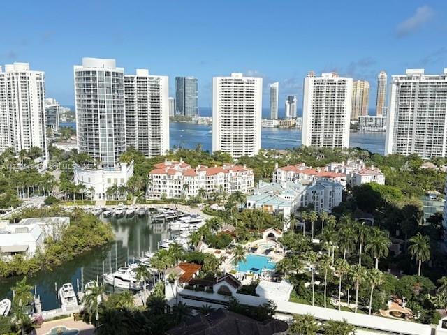 city view featuring a water view