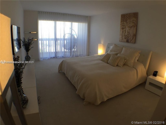 view of carpeted bedroom