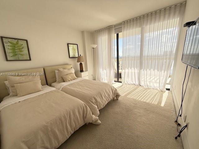 bedroom with carpet floors