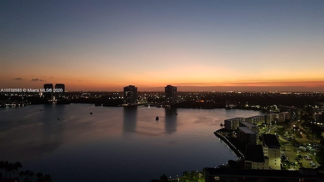 water view featuring a view of city