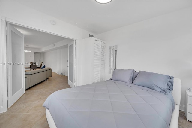 view of tiled bedroom