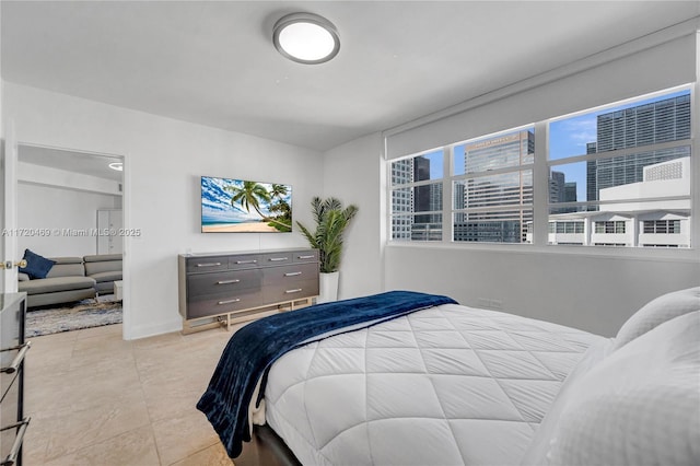 view of tiled bedroom