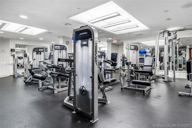 view of exercise room