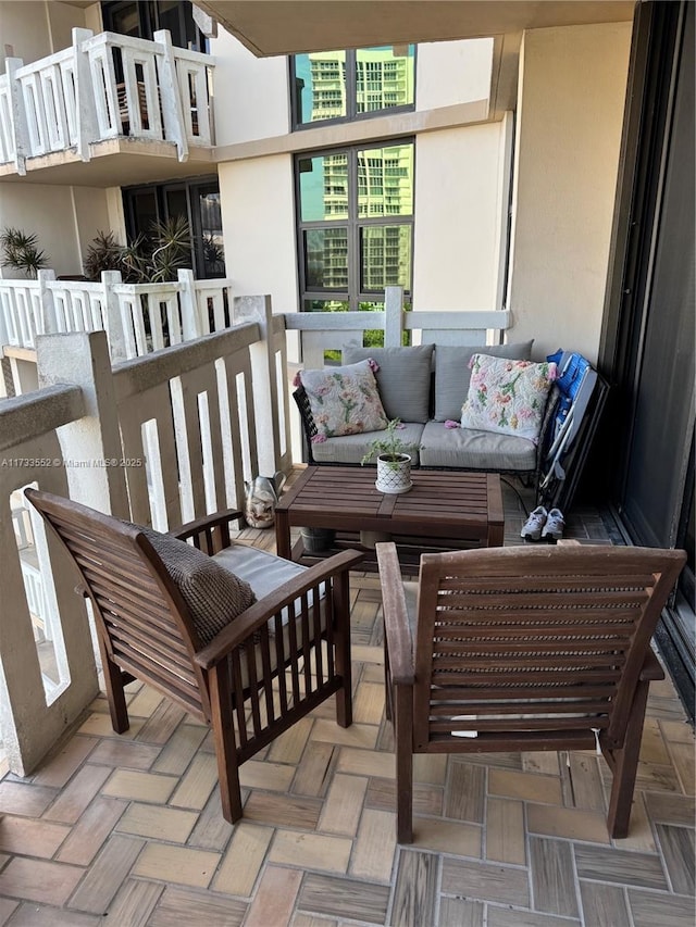 balcony with outdoor lounge area