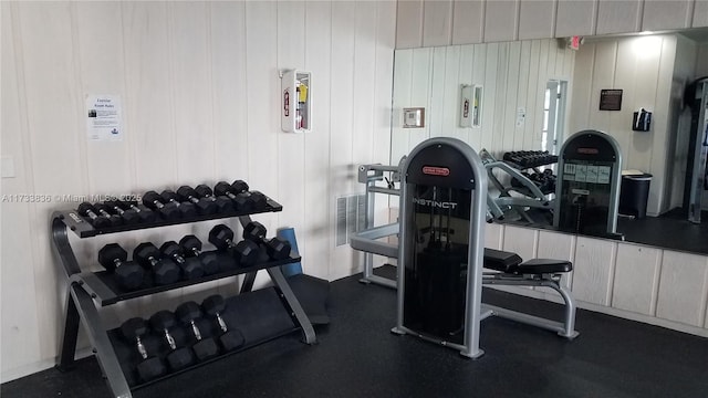 view of workout area