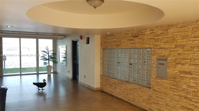 rec room with a water view, pool table, and carpet floors