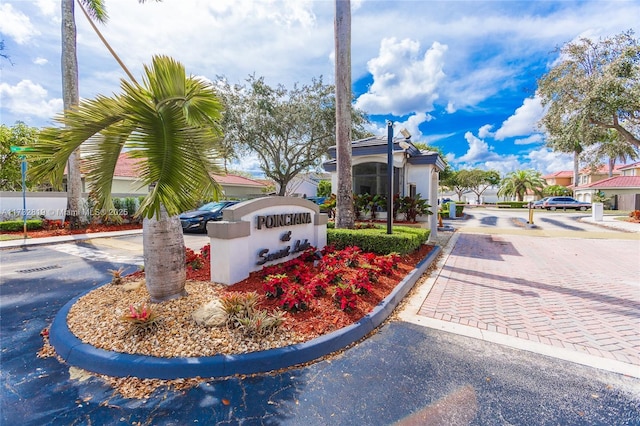 view of street featuring curbs