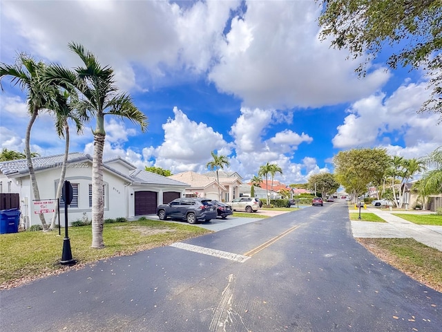 view of road featuring a residential view