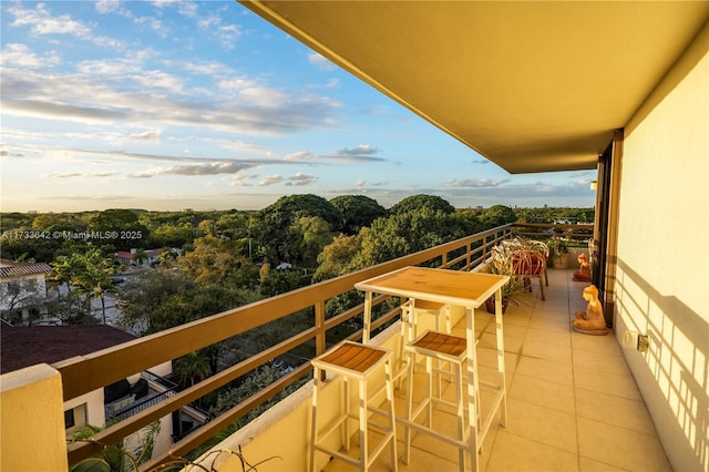 view of balcony