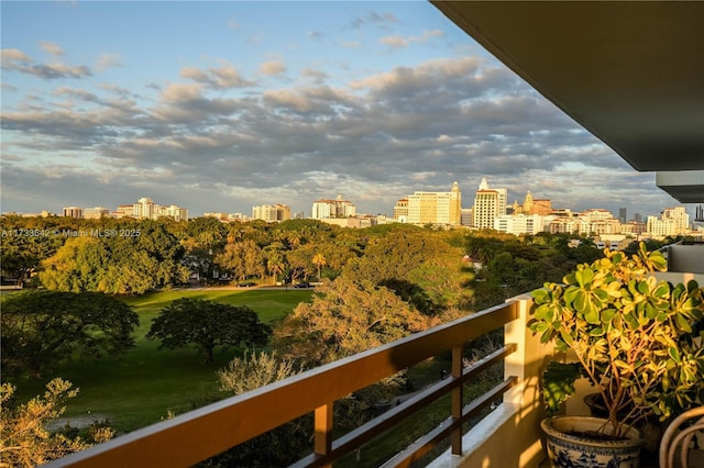 view of balcony