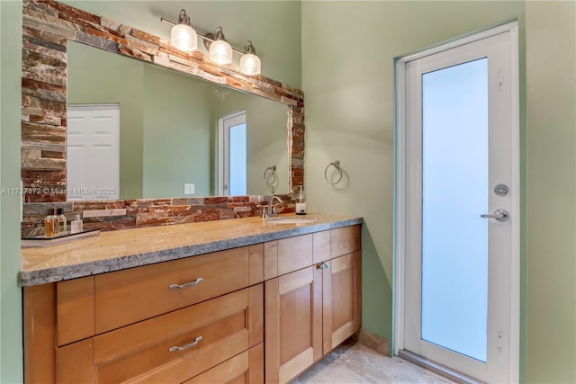 bathroom with vanity