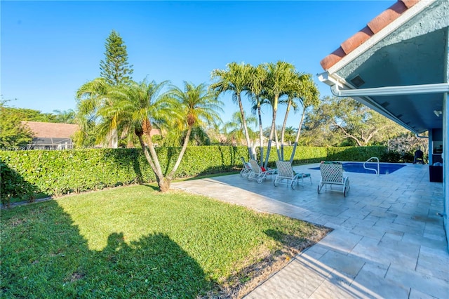 view of yard featuring a patio