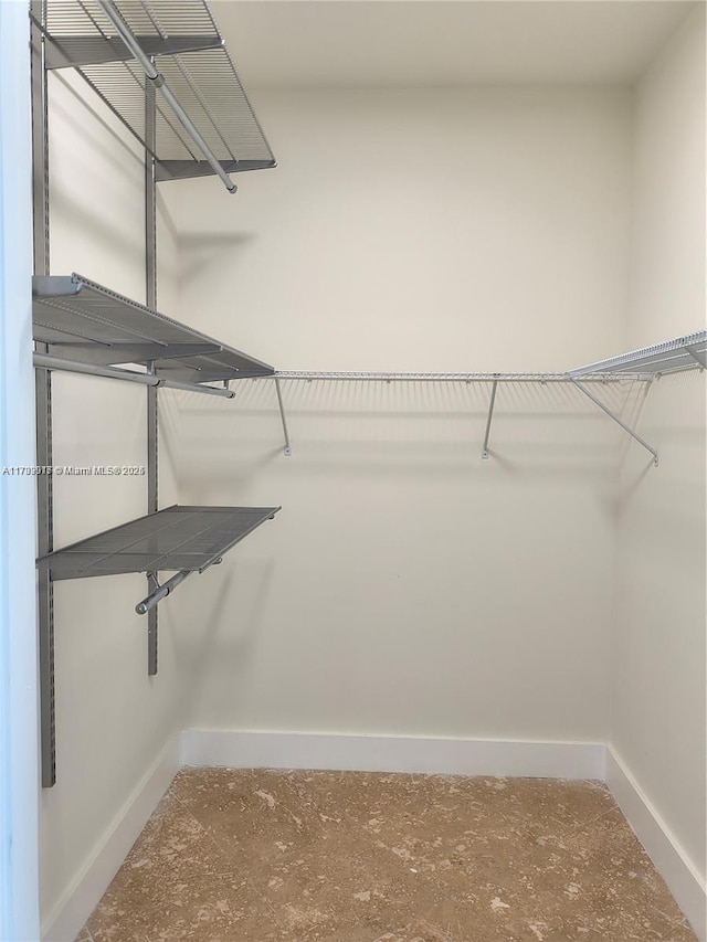 view of walk in closet