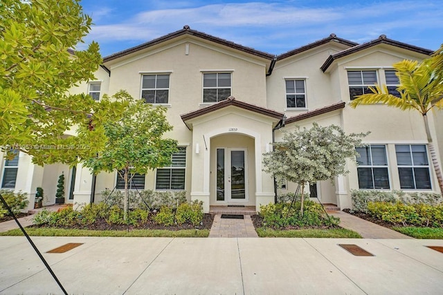 view of front of home featuring french doors