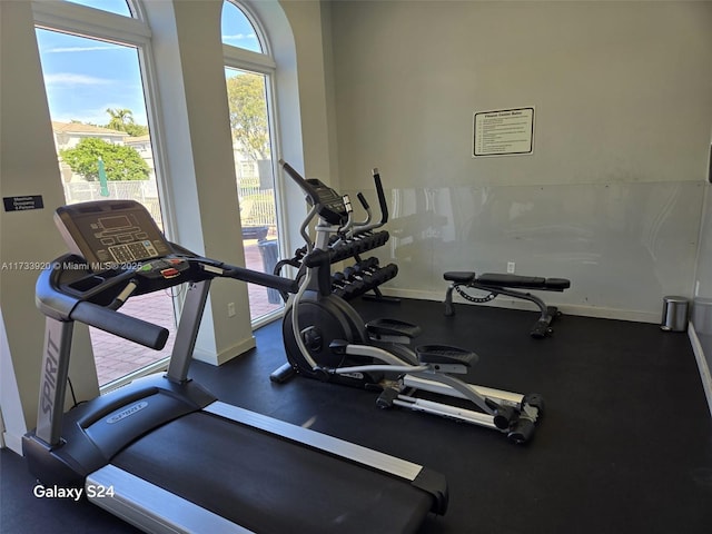 view of exercise room