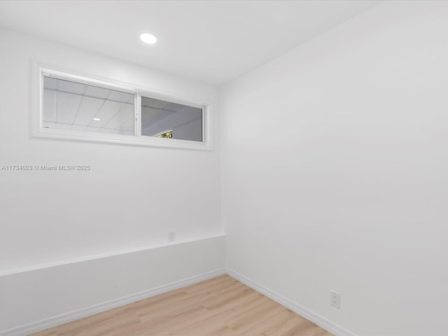 empty room featuring light wood-type flooring