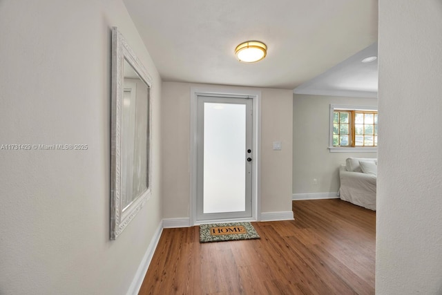 entryway featuring hardwood / wood-style floors