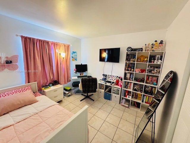 view of tiled bedroom