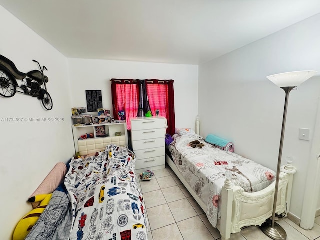 view of tiled bedroom