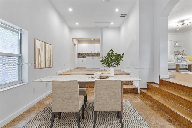 view of dining area