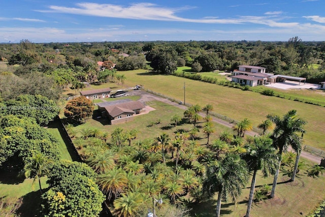 bird's eye view featuring a rural view