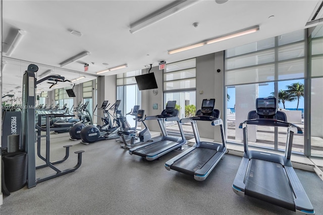 view of exercise room