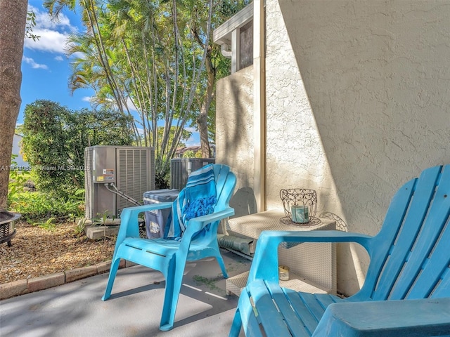 view of patio / terrace featuring central AC