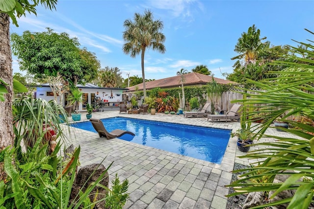 view of pool with a patio area