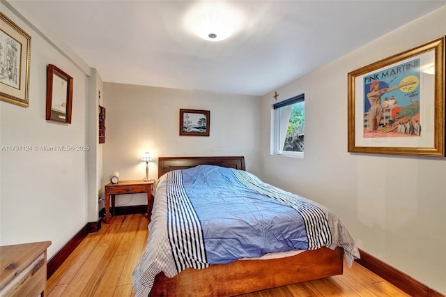 bedroom featuring light hardwood / wood-style flooring