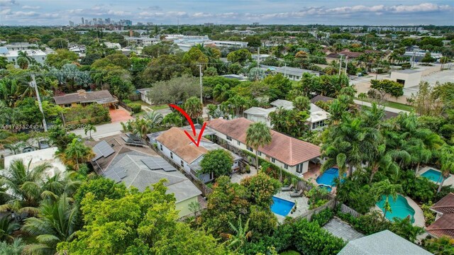 birds eye view of property